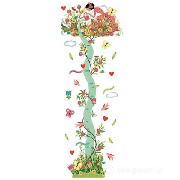 Muursticker Groeimeter Tuinmeisje - Djeco 4 Muursticker Groeimeter Tuinmeisje - Djeco - Afbeelding 2