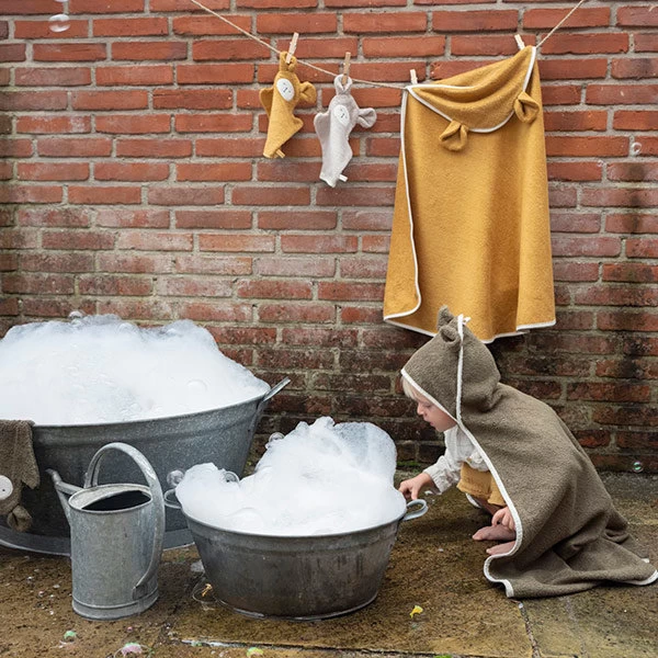 Fabelab Badcape Baby Bear Olive 5 Fabelab Badcape Baby Bear Olive - Afbeelding 3