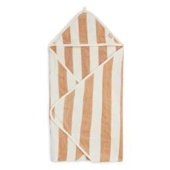 Jollein Badcape Stripe Terry 75x75cm Biscuit GOTS -Kortingswinkel Voor Babyproducten jollein jollein badcape stripe terry 75x75cm biscu 3