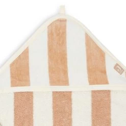 Jollein Badcape Stripe Terry 75x75cm Biscuit GOTS -Kortingswinkel Voor Babyproducten jollein jollein badcape stripe terry 75x75cm biscu 4
