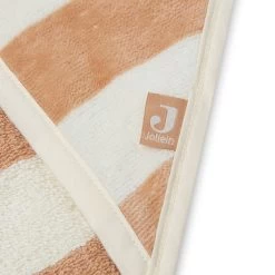 Jollein Badcape Stripe Terry 75x75cm Biscuit GOTS -Kortingswinkel Voor Babyproducten jollein jollein badcape stripe terry 75x75cm biscu 5
