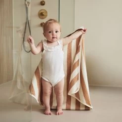 Jollein Badcape Stripe Terry 75x75cm Biscuit GOTS -Kortingswinkel Voor Babyproducten jollein jollein badcape stripe terry 75x75cm biscu 9