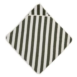 Jollein Badcape Stripe Terry 75x75cm Leaf Green GOTS -Kortingswinkel Voor Babyproducten jollein jollein badcape stripe terry 75x75cm leaf 6