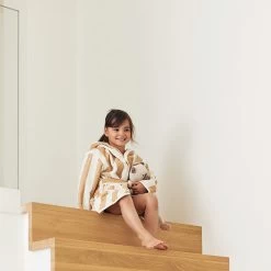 Jollein Badjas 3-4 Jaar Stripe Terry Biscuit GOTS -Kortingswinkel Voor Babyproducten jollein jollein badjas 3 4 jaar stripe terry biscu 4