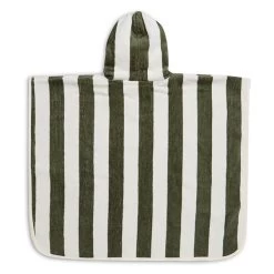 Jollein Badponcho Stripe Terry Leaf Green GOTS -Kortingswinkel Voor Babyproducten jollein jollein badponcho stripe terry leaf green 1