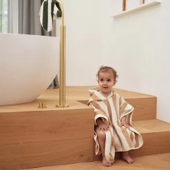 Jollein Badponcho Stripe Terry Leaf Green GOTS -Kortingswinkel Voor Babyproducten jollein jollein badponcho stripe terry leaf green 4