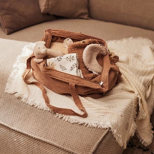 Jollein Deken Muslin Fringe 120x120cm Ivory 5 Jollein Deken Muslin Fringe 120x120cm Ivory - Afbeelding 3