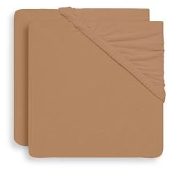 Jollein Hoeslaken Jersey 60x120cm Biscuit 2-pack