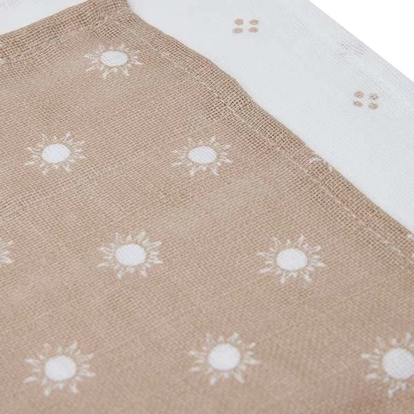 Jollein Hydrofiel Monddoekje Pointelle & Sun Biscuit GOTS 2pack 5 Jollein Hydrofiel Monddoekje Pointelle & Sun Biscuit GOTS 2pack - Afbeelding 3