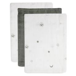 Jollein Hydrofiel Washandje Stargaze Leaf Green 3pack