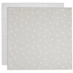 Jollein Hydrofiele Doek 70cm Dotted&Rabbit Nougat GOTS 2pack