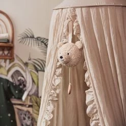 Jollein Klamboe Vintage 245cm - Ruffle Nougat -Kortingswinkel Voor Babyproducten jollein jollein klamboe vintage 245cm ruffle nouga 2