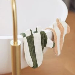 Jollein Washandje Stripe Terry Leaf Green GOTS -Kortingswinkel Voor Babyproducten jollein jollein washandje stripe terry leaf green 2