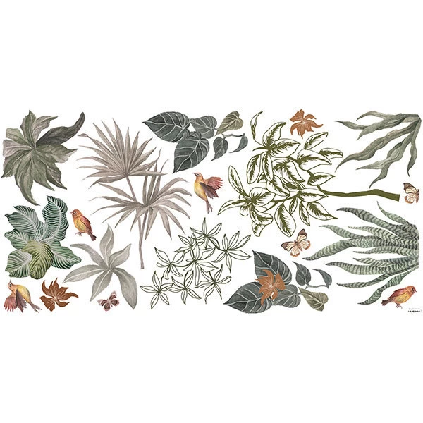 Lilipinso Utan Muursticker XL Indonesian Jungle 3 Lilipinso Utan Muursticker XL Indonesian Jungle