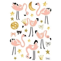 Muurstickers Flamingo Mini's Roze - Lilipinso