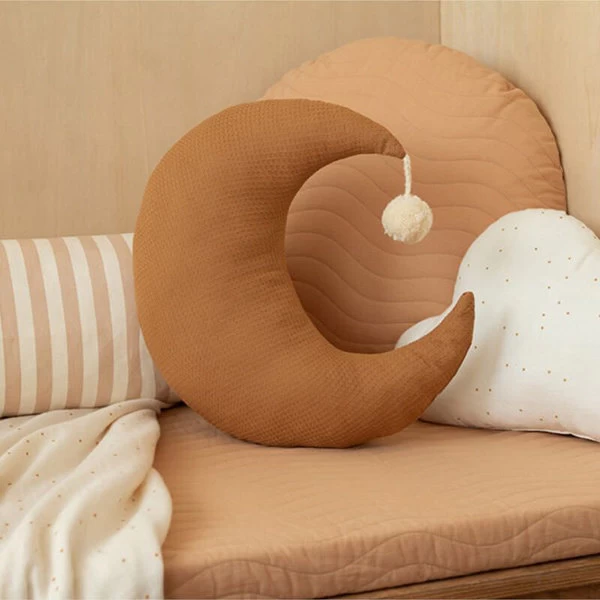 Kussen Pierrot Moon Caramel - Nobodinoz 3 Kussen Pierrot Moon Caramel - Nobodinoz
