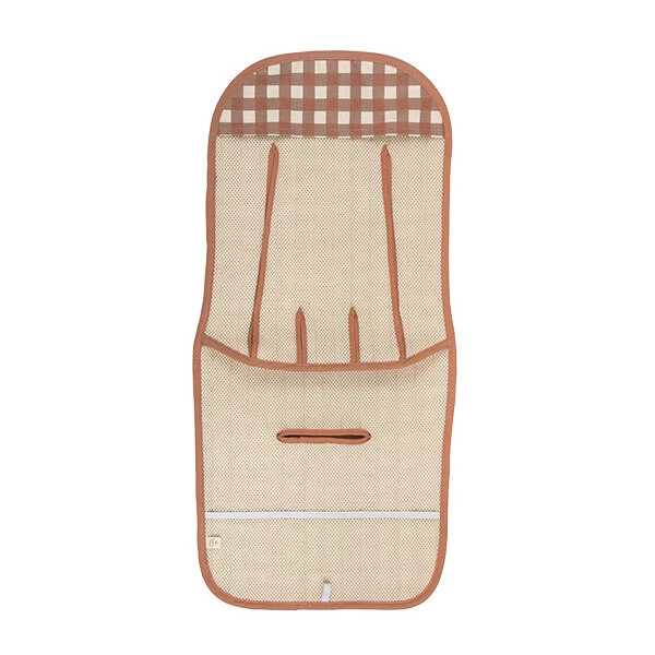 Nobodinoz Buggy Inlegger Terracotta Checks 4 Nobodinoz Buggy Inlegger Terracotta Checks - Afbeelding 2