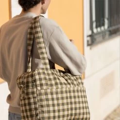 Nobodinoz Luiertas Green Checks -Kortingswinkel Voor Babyproducten nobodinoz tipi en accessoires nobodinoz luiertas g 2