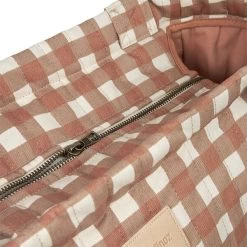 Nobodinoz Schoudertas Terracotta Checks -Kortingswinkel Voor Babyproducten nobodinoz tipi en accessoires nobodinoz schouderta 11