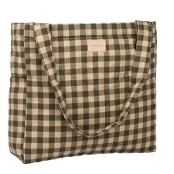 Nobodinoz Schoudertas Green Checks -Kortingswinkel Voor Babyproducten nobodinoz tipi en accessoires nobodinoz schouderta 15