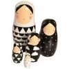 Matroesjka Poppen - Babushka - Zwart Wit - Petit Monkey -Kortingswinkel Voor Babyproducten petit monkey matroesjka poppen babushka zwart wit