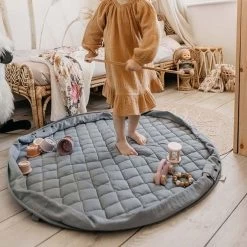 Speelmat - Zak Organic Dusty Blue Soft - Play & Go -Kortingswinkel Voor Babyproducten play and go speelmat zak organic dusty blue soft p 5
