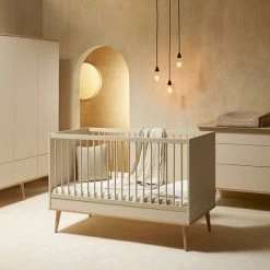 Quax Flow Babybed 120x60cm - Clay & Oak -Kortingswinkel Voor Babyproducten quax quax flow babybed 120x60cm clay oak 4