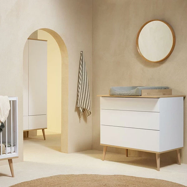 Quax Flow Babybed 120x60cm - White & Oak 7 Quax Flow Babybed 120x60cm - White & Oak - Afbeelding 5