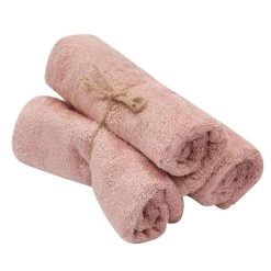 Timboo Set Van 3 Gastendoekjes Misty Rose